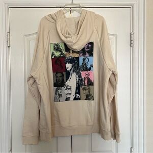 Taylor Swift Eras Tour Beige Hoodie size XL